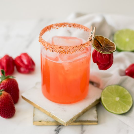 Scotch Bonnet Strawberry Margarita