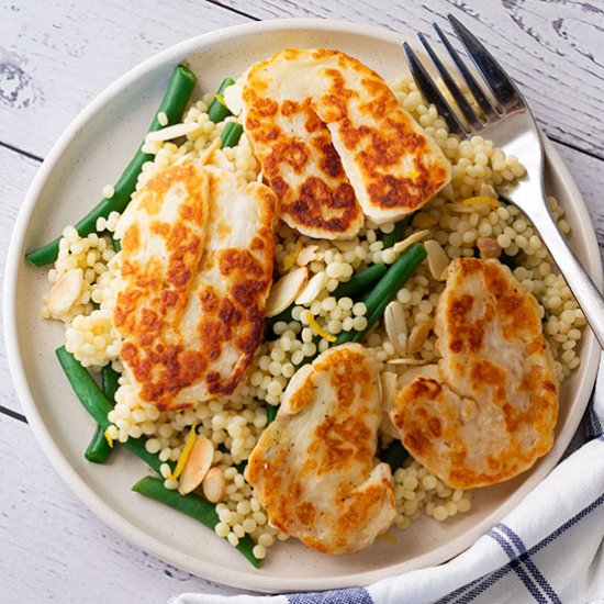 Halloumi Salad With Giant Couscous