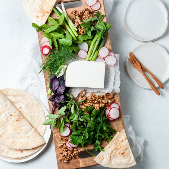 Sabzi Khordan (Feta Herb Platter)