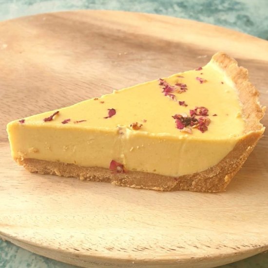 Thandai panna cotta tart