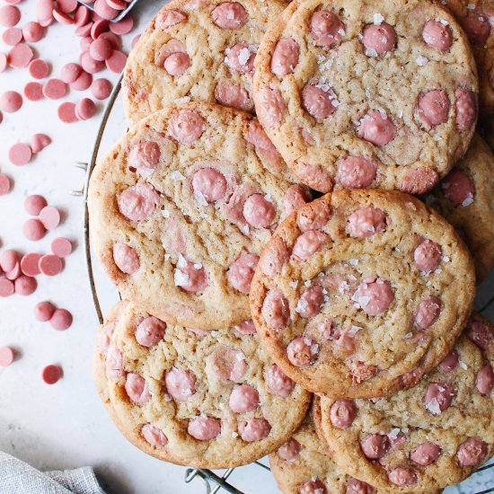 Ruby Chocolate Chip Cookies