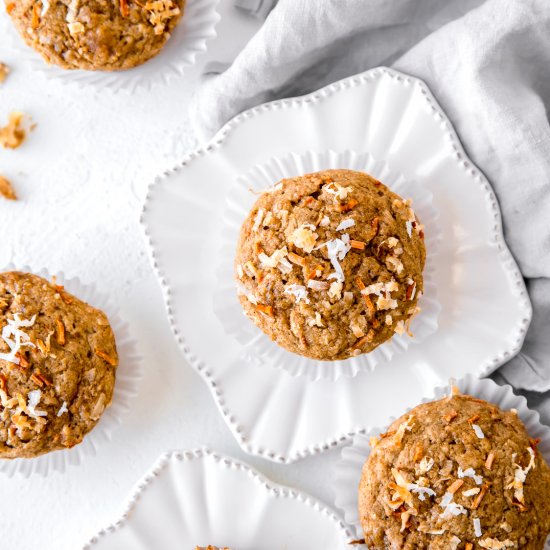 Healthy Carrot Cake Muffins