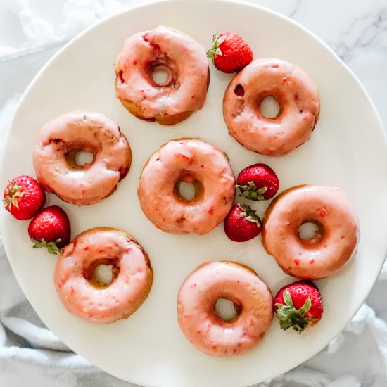 Strawberry Donuts with Lemon Strawb