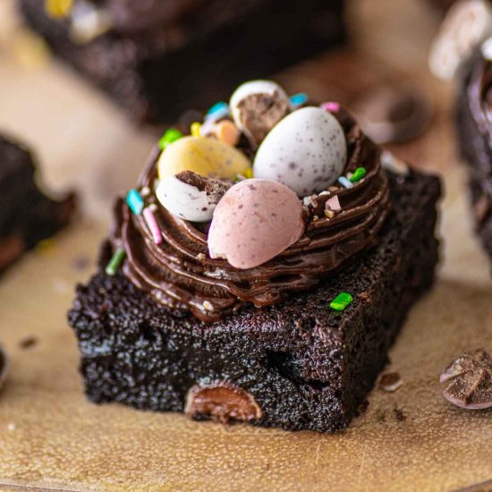 Easter mini egg chocolate brownies