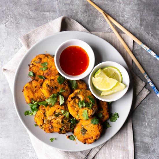 Air Fryer Thai Red Curry Fish Cakes