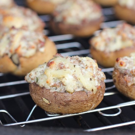 Grilled Stuffed Mushrooms