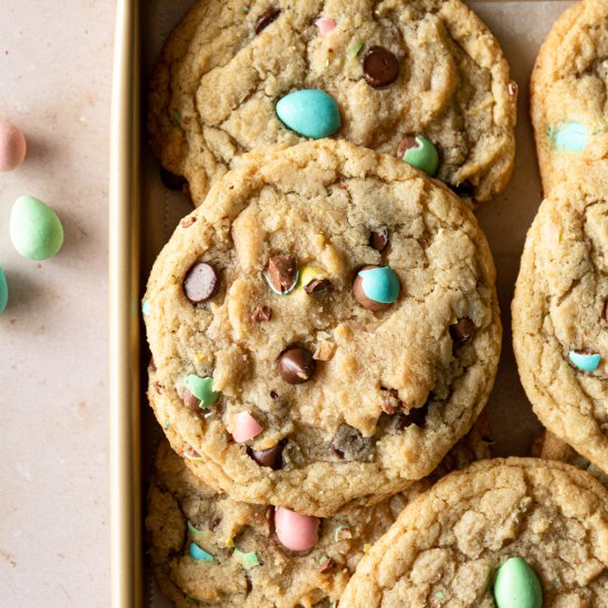 Mini Egg Chocolate Chip Cookies