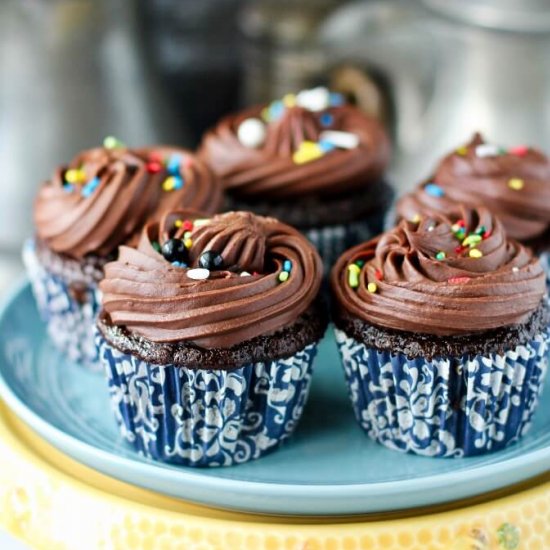 Chocolate Whiskey Cupcakes