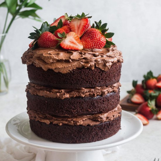 Whipped Chocolate Ganache Cake