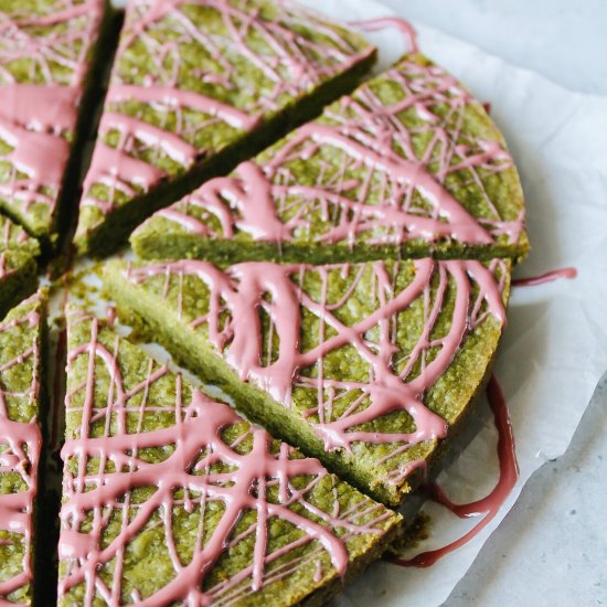 Matcha Shortbread w/ Ruby Chocolate