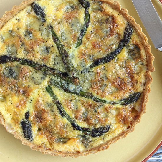 Asparagus Quiche with Stilton