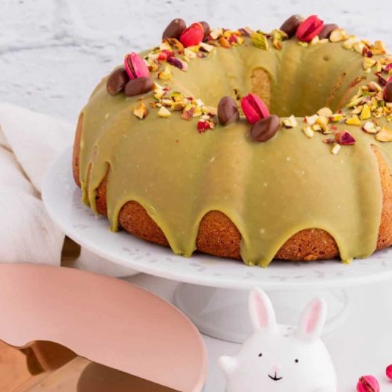 Glazed Pistachio Bundt Cake