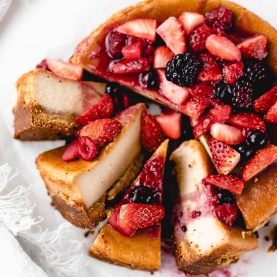 Vegan baked cheesecake