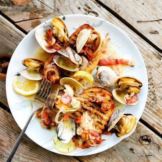 Steamer Clams with Bacon & Fennel