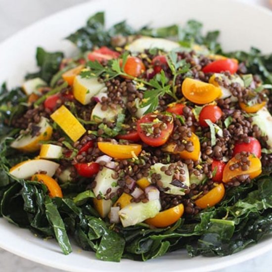 Veggie Greek Lentil Salad