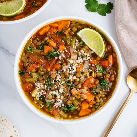 Sopa de Lentejas (Vegan)