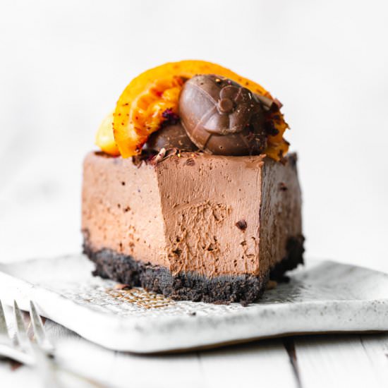 Vegan Chocolate Orange Cheesecake