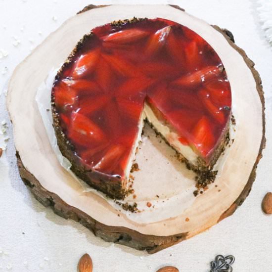 Vegan Rhubarb Cheesecake