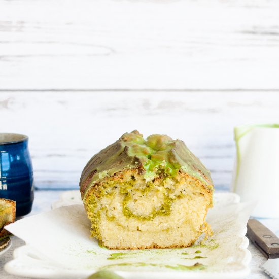 Vanilla Matcha Marble Pound Cake