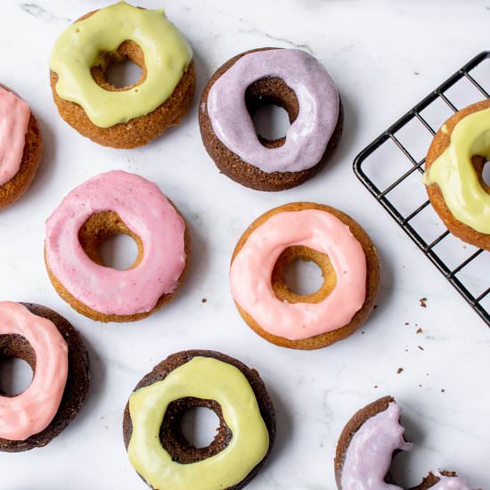 Pastel-Glazed Mini Donuts