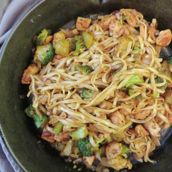 Chicken Broccoli Noodle Stir Fry