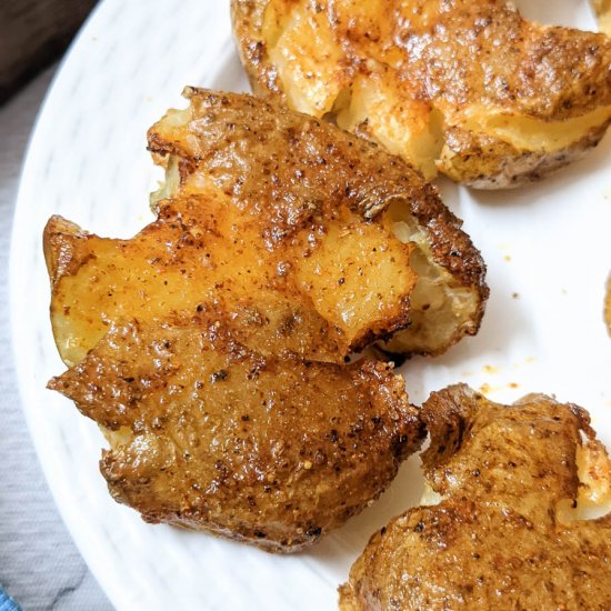 Air fryer Smashed Potatoes