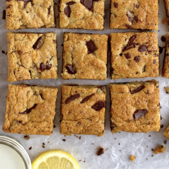 Lemon Almond Cookie Bars {GF}