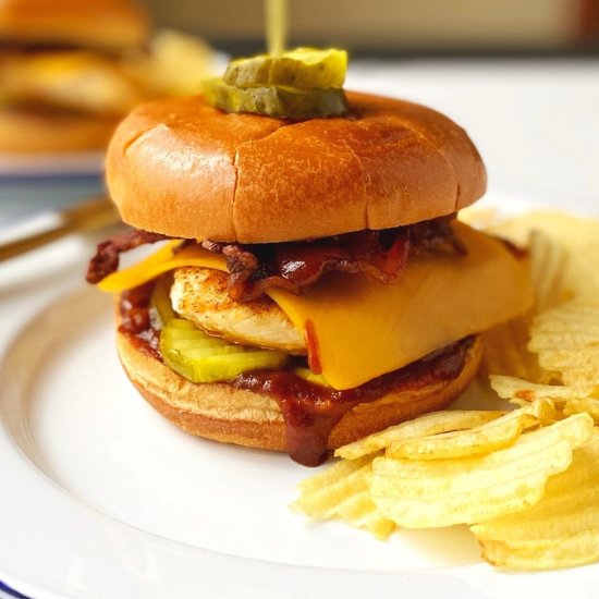 BBQ Bacon Chicken Brioche Sandwich