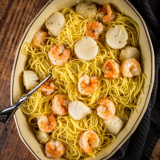 Jumbo Shrimp and Scallop Scampi