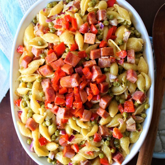 Creamy Ham Pasta Salad