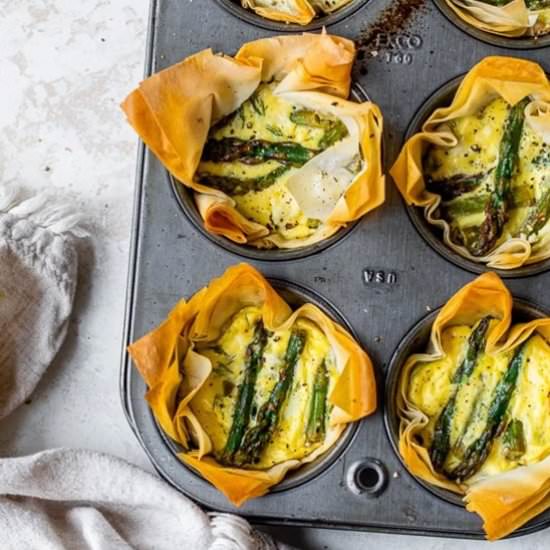 Asparagus and Feta Tartlet w Phyllo