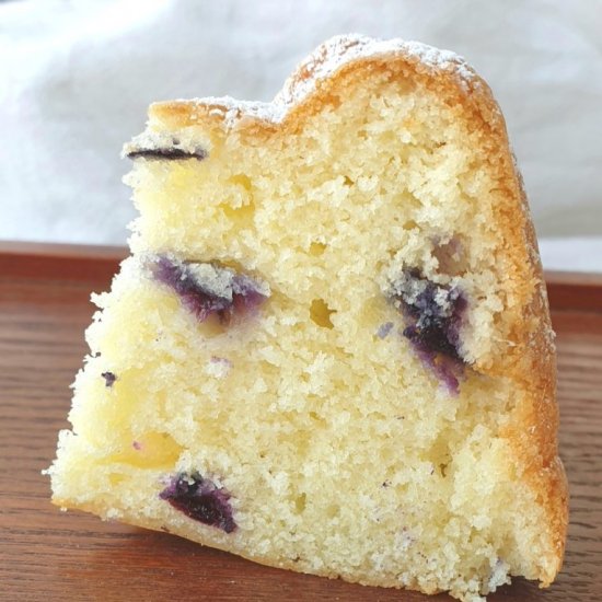 Lemon and blueberry bundt cake