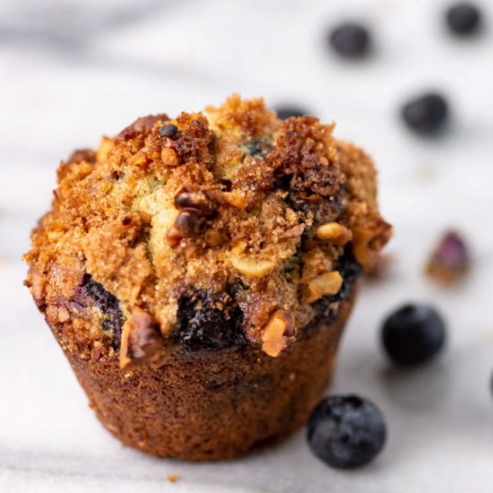 Blueberry Muffins with Crumb Toppin