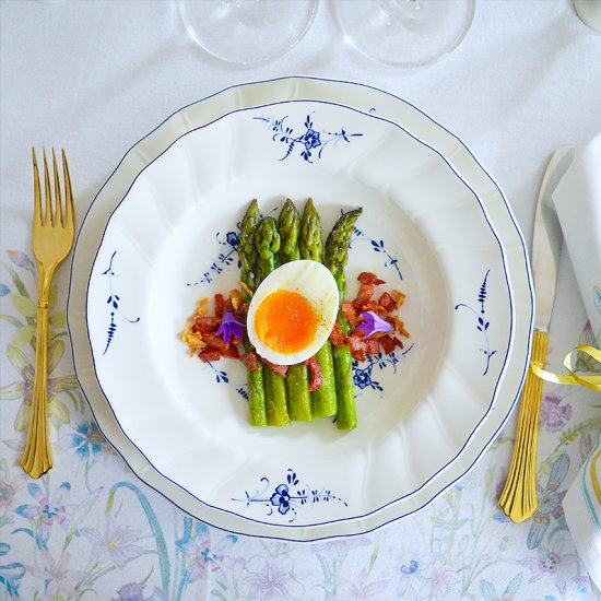 Green Asparagus, Bacon & Egg