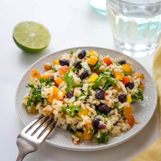 Healthy Black Bean and Rice Salad