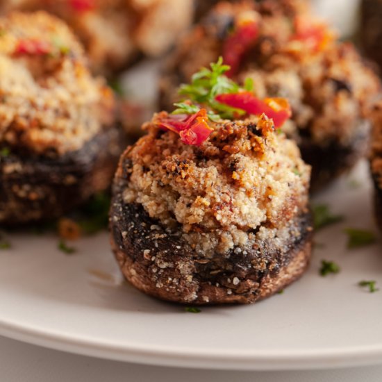 Air Fryer Stuffed Mushrooms