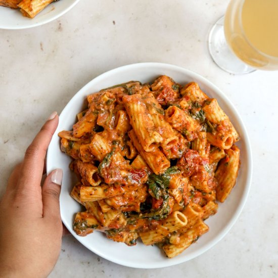 Vegan Sun-dried Tomato Pasta Bake