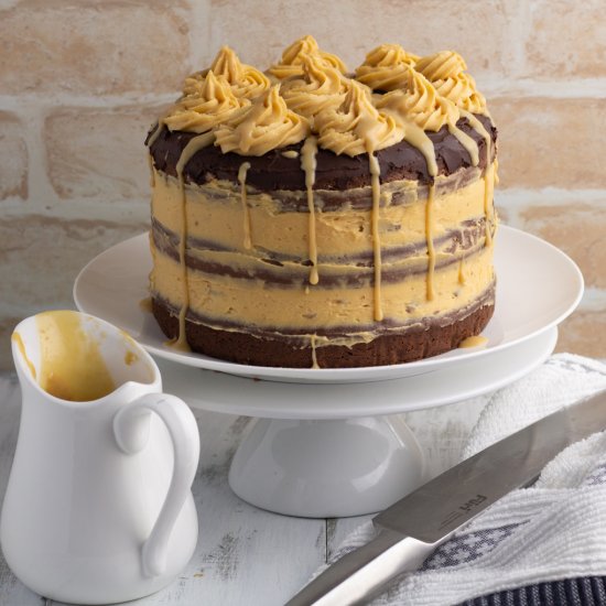 Caramel Choc Fudge Cake