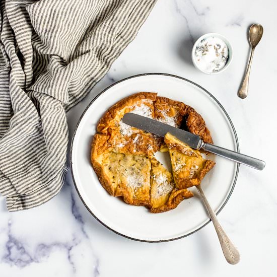 lavender lemon dutch baby