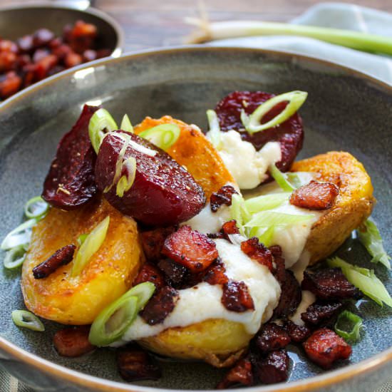 Roasted Beets with Goat Cheese