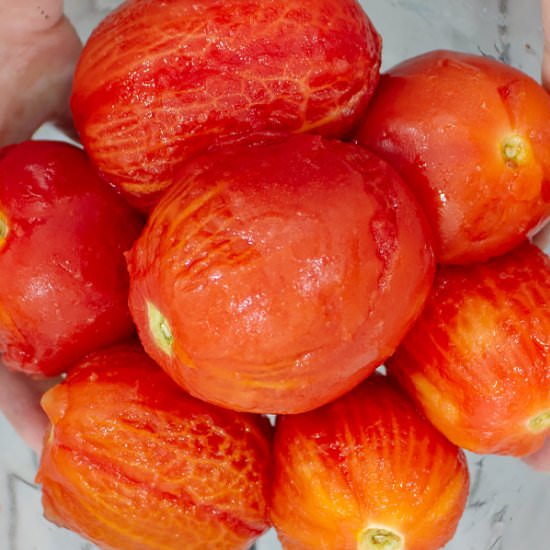 How to blanch tomatoes