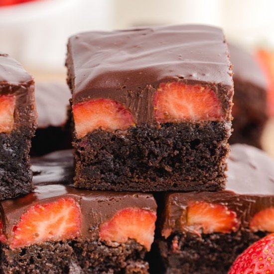 Chocolate Strawberry Brownies