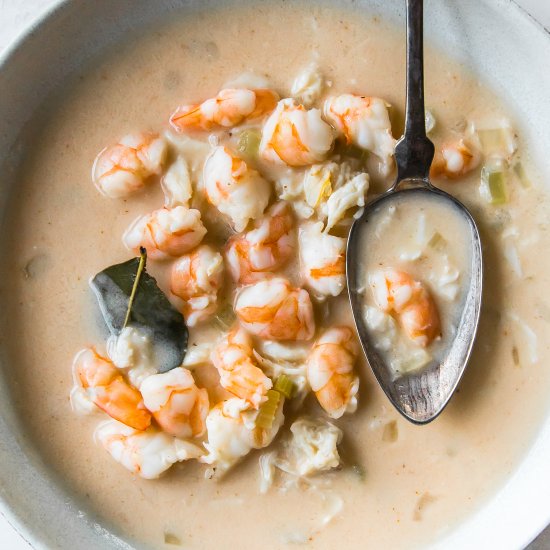 Crab and Shrimp Coconut Bisque