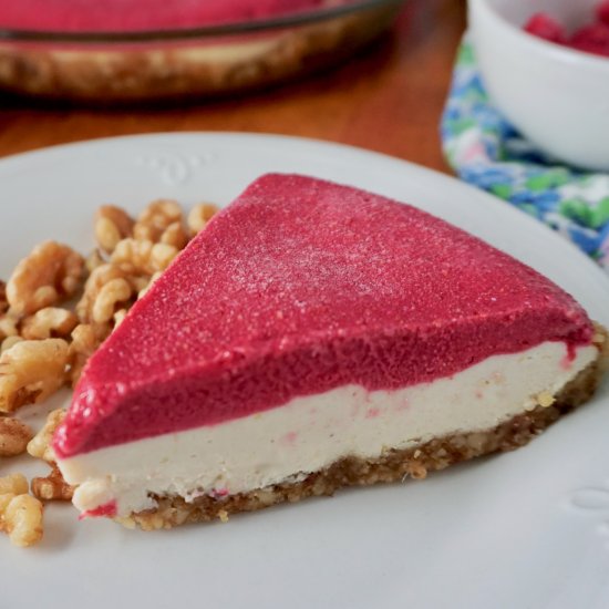 Vegan/GF/Paleo Raspberry Cheesecake