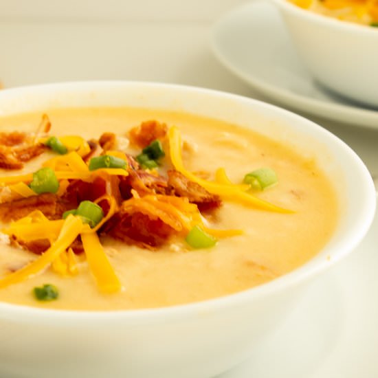 Pressure Cooker Cheesy Potato Soup