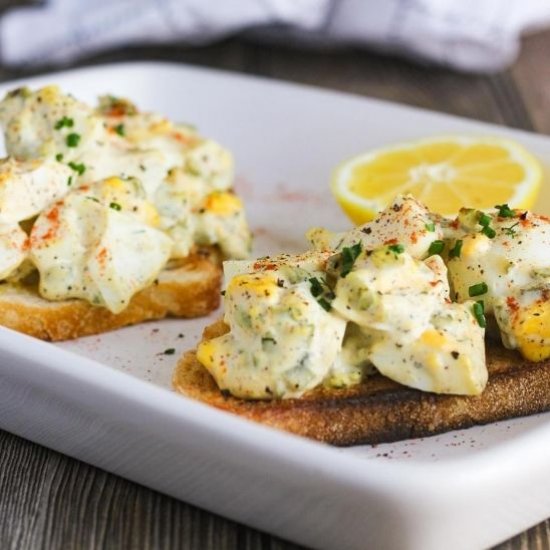 Deviled Egg Toast