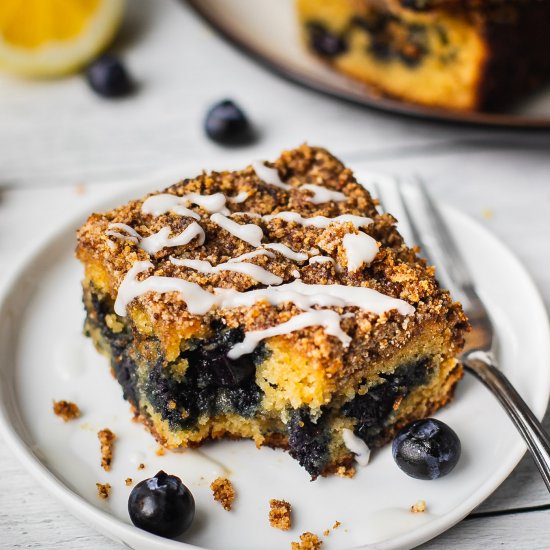 Healthy Lemon Blueberry Coffee Cake