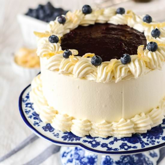 Lemon Blueberry Layer Cake