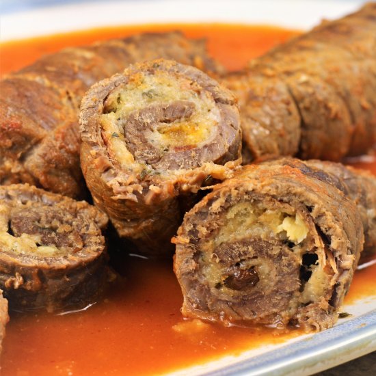 Beef Braciole with Raisins