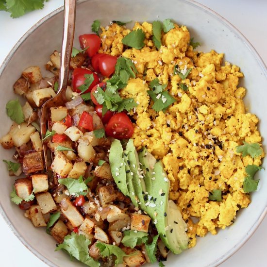 Tofu Scramble Burrito Bowl